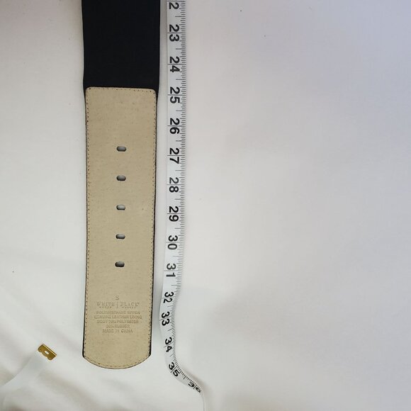 White House Black Market Women's Belt Silver Stud Elastic Size Small - Picture 5 of 8